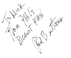 Red Buttons' autograph